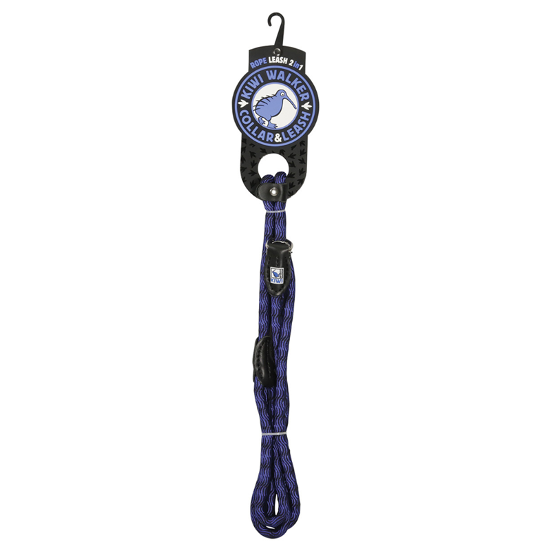 Laisse en corde 2en1 - pour chien (Bleu, 1,8 m) - Photo 2