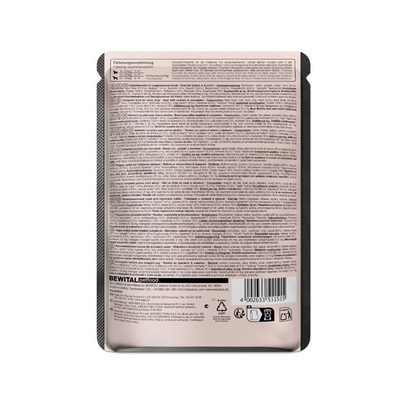 Pâtée pour chien - Sachet fraîcheur Boeuf &amp; pâtes, avec courgettes (300 g, Boeuf) - Photo 3