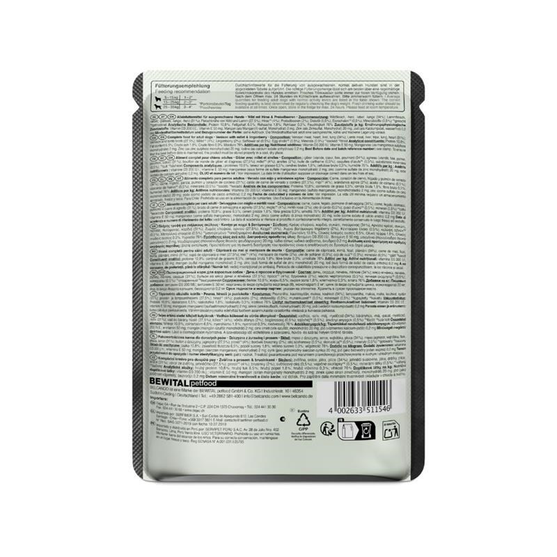 Pâtée pour chien - Sachet fraîcheur Gibier &amp; millet, avec airelles (300 g, Gibier) - Photo 3
