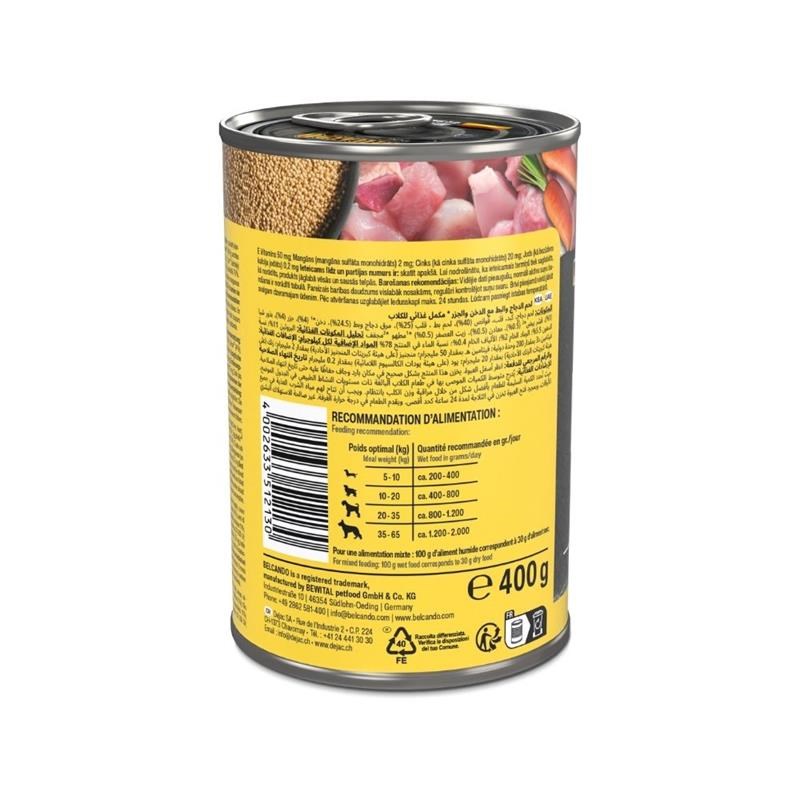 Pâtée pour chien - Boîte Poulet &amp; canard, millet, carottes (400 g, Poulet, Canard) - Photo 3