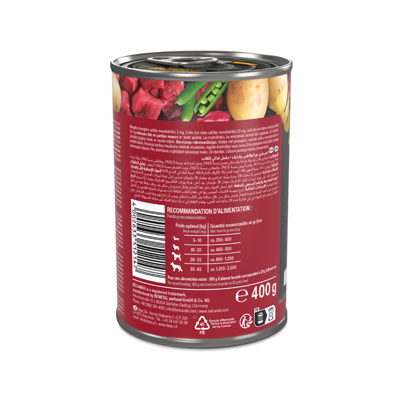 Pâtée pour chien - Boîte Boeuf &amp; pommes de terre, pois (Boeuf, 400 g) - Photo 3
