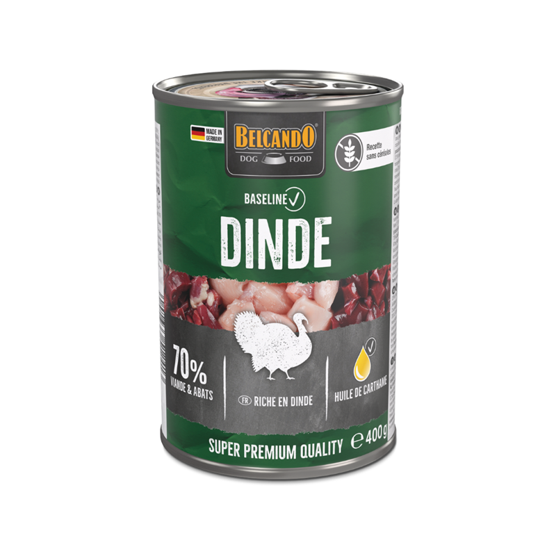 Pâtée pour chien - Boîte Baseline Dinde (400 g, Dinde) - Photo 2
