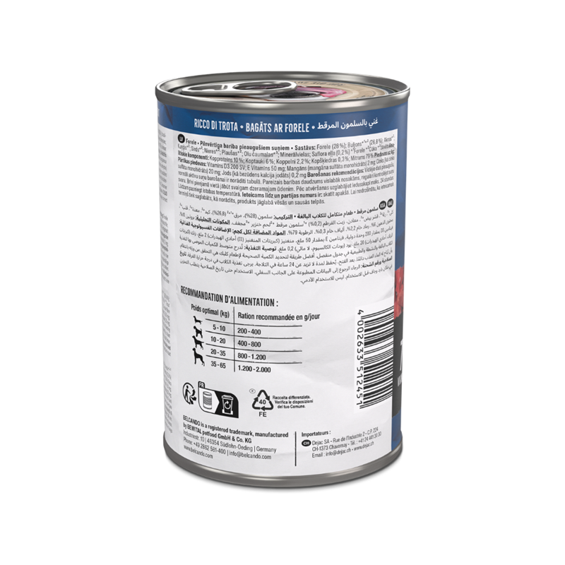 Pâtée pour chien - Boîte Baseline Truite (400 g, Truite) - Photo 3