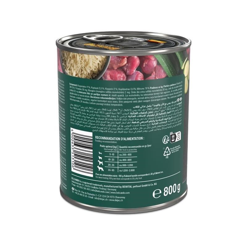 Pâtée pour chien - Boîte Dinde &amp; Riz, courgettes (800 g, Dinde) - Photo 3