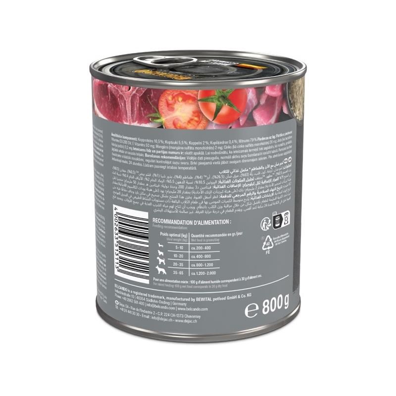 Pâtée pour chien - Boîte Agneau &amp; riz, tomate (800 g, Agneau) - Photo 3