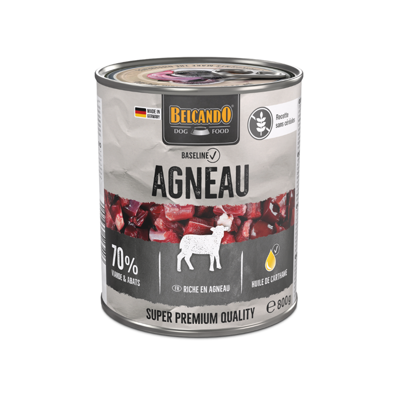 Pâtée pour chien - Boîte Baseline agneau (800 g, Agneau) - Photo 2