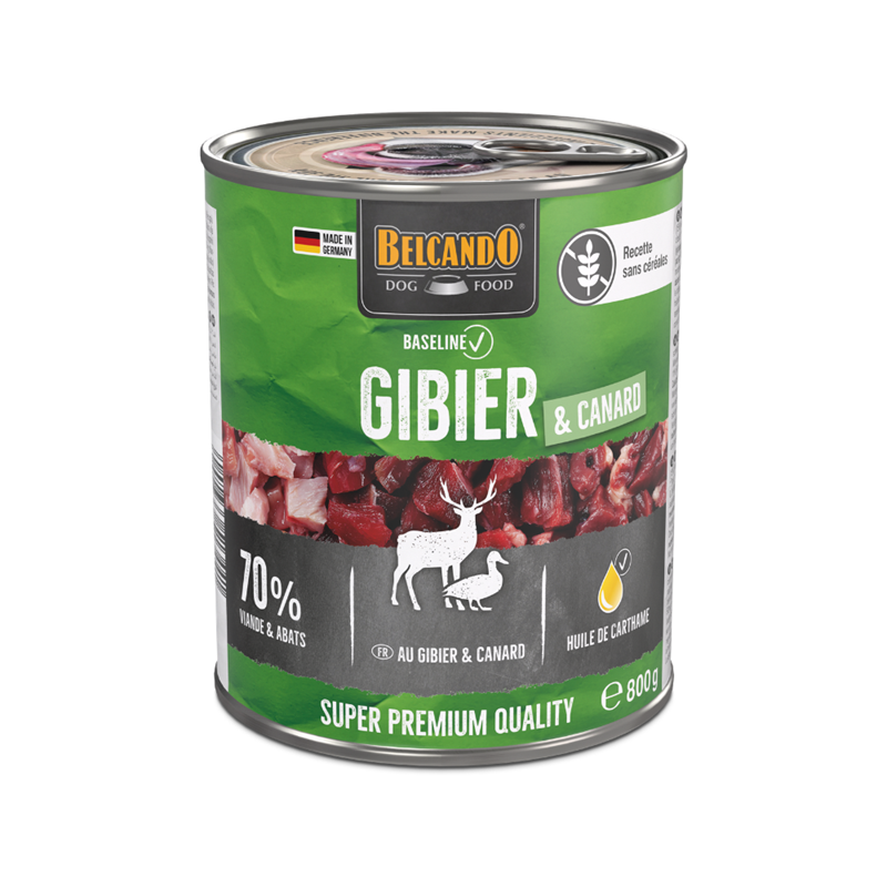 Pâtée pour chien - Boîte  Baseline Gibier et Canard (800 g, Gibier, Canard) - Photo 2