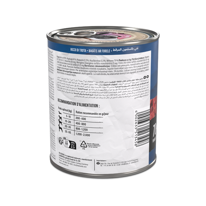 Pâtée pour chien - Boîte Baseline Truite (800 g, Truite) - Photo 3