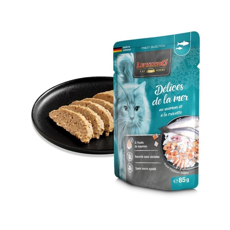 Pâté pour chat - Sachet fraîcheur Poisson (85 g, Saumon, crevettes, harengs) - Photo 4
