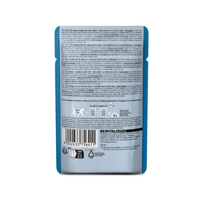 Pâté pour chat - Sachet fraîcheur Truite + herbe à chat (85 g, Truite) - Photo 2