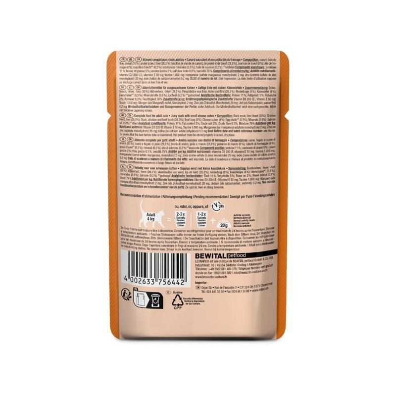 Pâtée pour chat - Sachet fraîcheur Canard + Fromage (85 g, Canard, fromage) - Photo 2