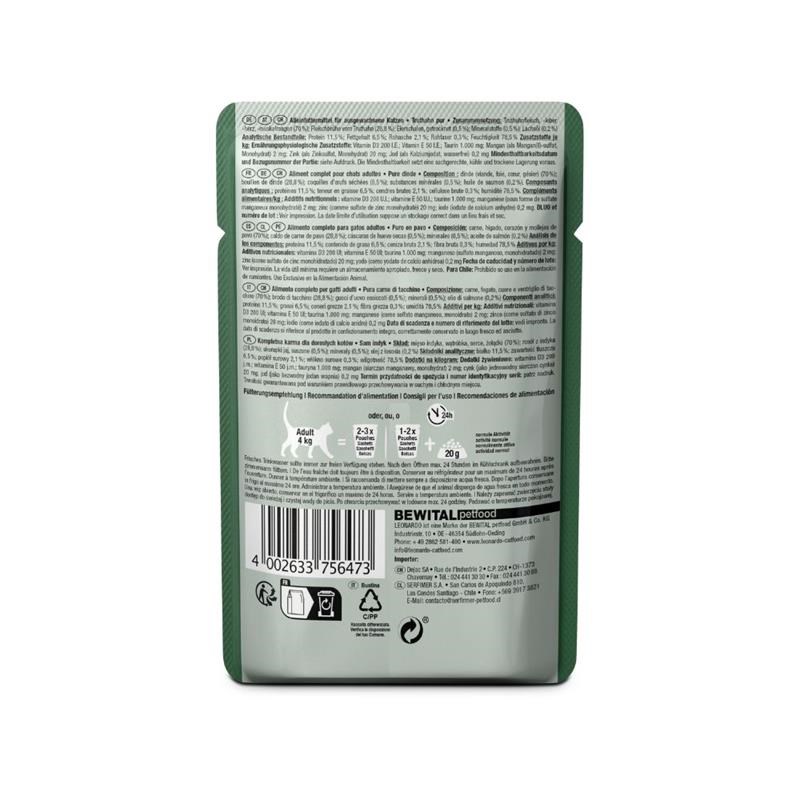 Pâtée pour chat - Sachet fraîcheur Dinde Pur (85 g, Dinde) - Photo 2