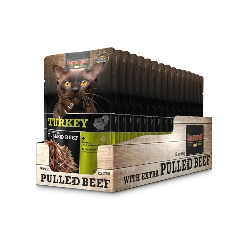 Pâtée pour chat - Sachet fraîcheur Dinde + EXTRA Pulled Boeuf (70 g, Boeuf, Dinde) - Photo 3