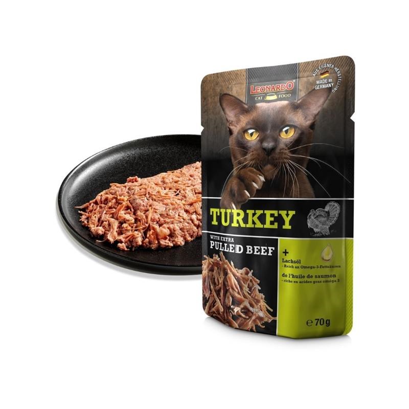 Pâtée pour chat - Sachet fraîcheur Dinde + EXTRA Pulled Boeuf (70 g, Boeuf, Dinde) - Photo 4
