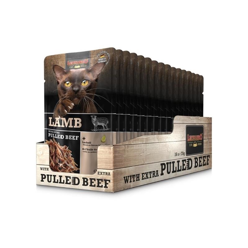 Pâtée pour chat - Sachet fraîcheur Agneau + EXTRA Pulled Bœuf (70 g, Boeuf, Agneau) - Photo 3