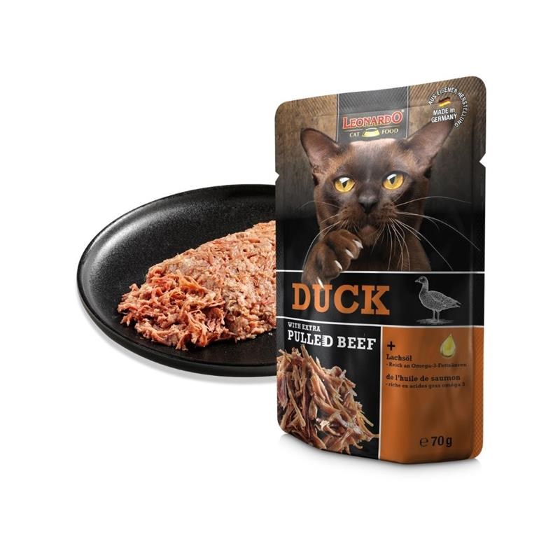 Pâtée pour chat - Sachet fraîcheur Canard + EXTRA Pulled Boeuf (70 g, Boeuf, Canard) - Photo 4