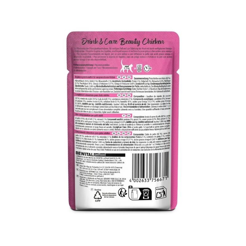 Drink &amp; Care Beauty Poulet pour chat (40 g, Poulet) - Photo 2