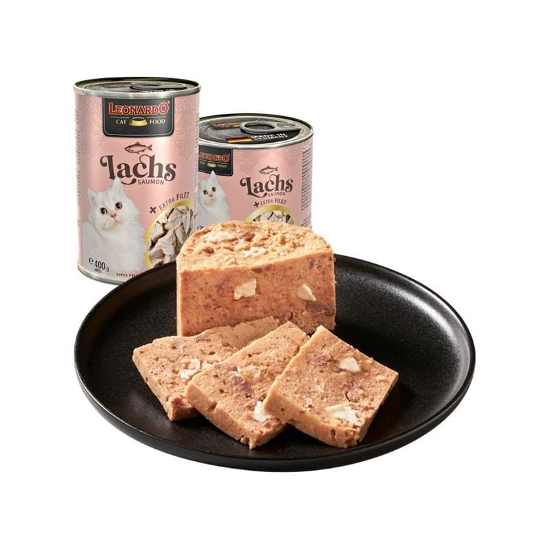 Pâtée pour chat - Boîte Saumon + Extra Filet (400 g, Saumon, poulet) - Photo 3