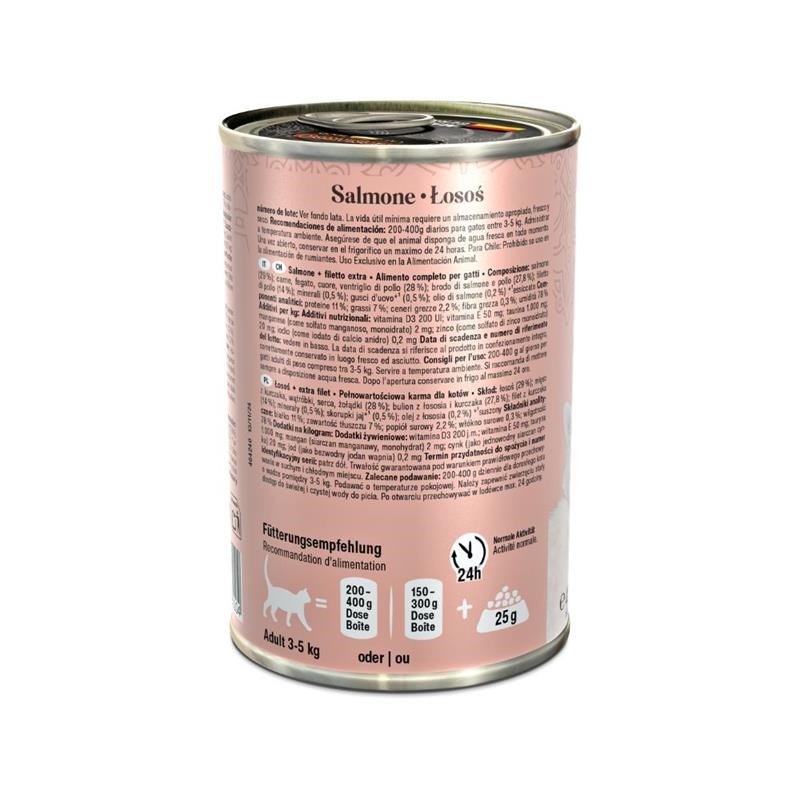 Pâtée pour chat - Boîte Saumon + Extra Filet (400 g, Saumon, poulet) - Photo 2
