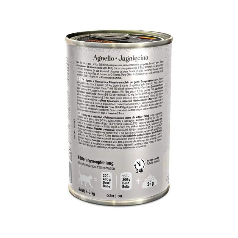 Pâtée pour chat - Boîte Agneau + Extra Filet (400 g, Agneau) - Photo 2