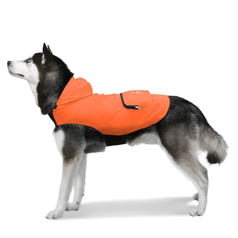 Poncho imperméable pour chien à capuche (S, Orange, charbon, 41 cm) - Photo 3