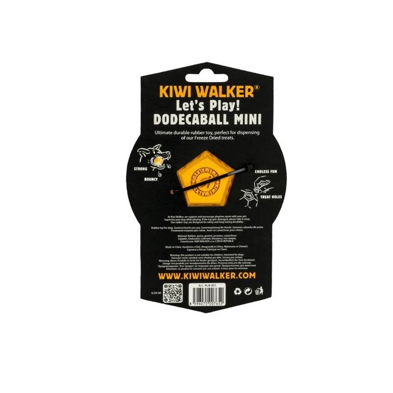 Jouet Let's play ! Dodecaball pour chien (Orange, Mini) - Photo 3