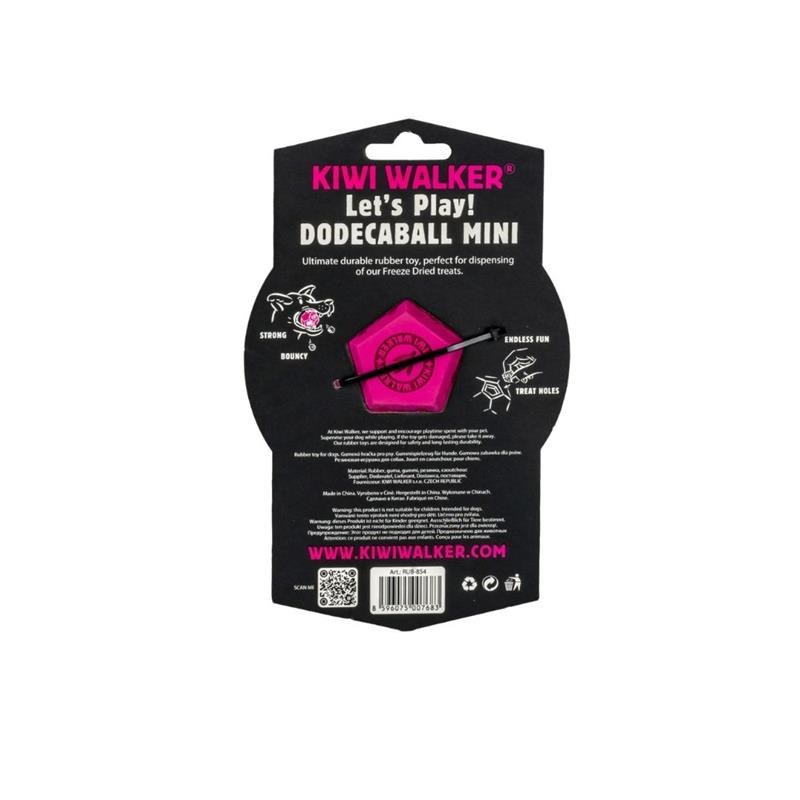 Jouet Let's play ! Dodecaball pour chien (Rose, Mini) - Photo 3