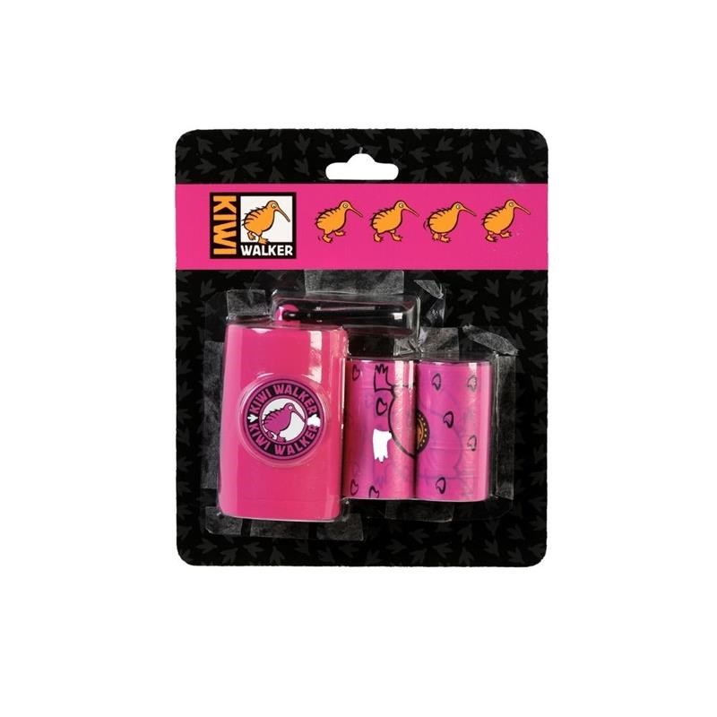 Box avec sacs à crottes pour chien (Rose) - Photo 3