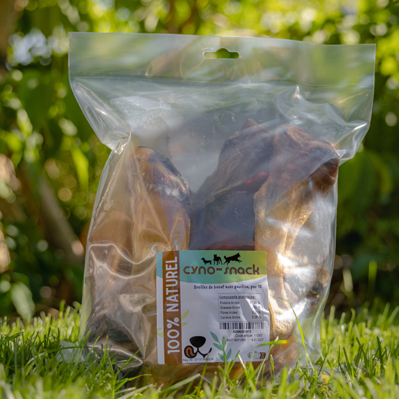 Oreilles de boeuf avec pavillon pour chien (Boeuf) - Photo 2