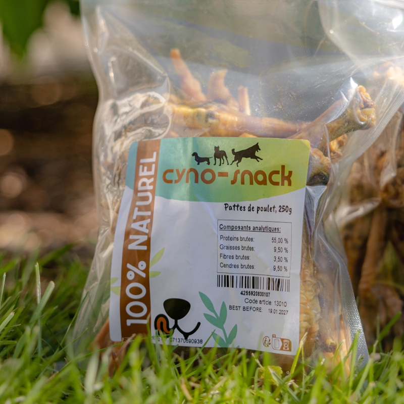 Pattes de poulets pour chien (250 g, Poulet) - Photo 3