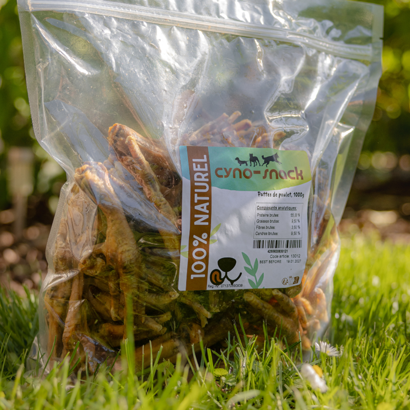 Pattes de poulet pour chien (1 Kg, Poulet) - Photo 2