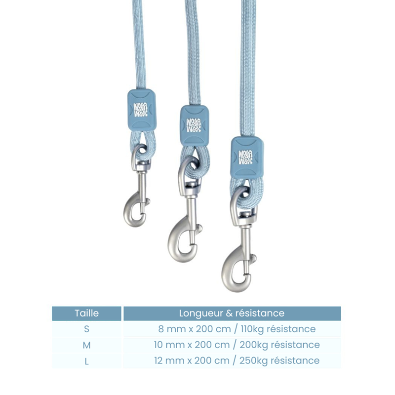 Laisse corde pour chien Matrix 2.0 (Ocean, L, 2 m) - Photo 2