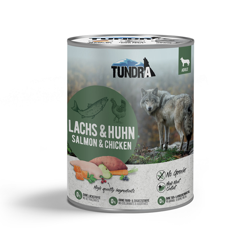 Boite pour chien - Saumon et Poulet (800 g, Poulet, Saumon) - Photo 2