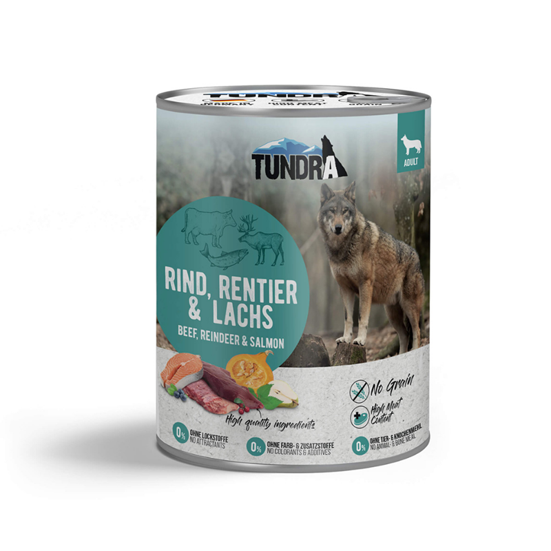 Boite pour chien - Bœuf, renne et saumon (800 g, Boeuf, Renne, Saumon) - Photo 2