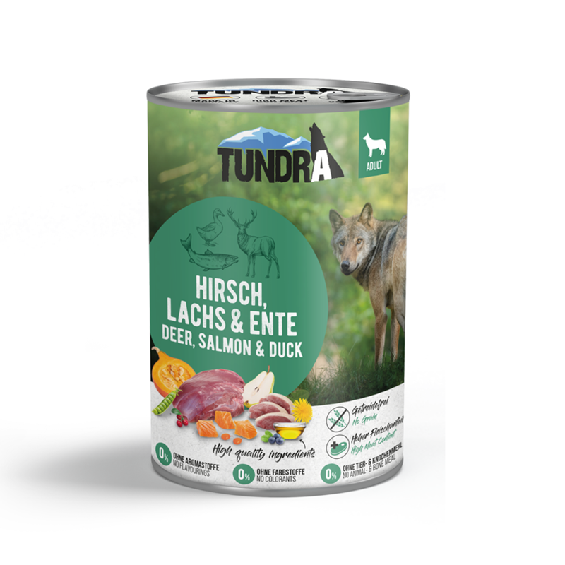 Boite pour chien - Cerf, saumon et canard (Cerf, 400 g) - Photo 2