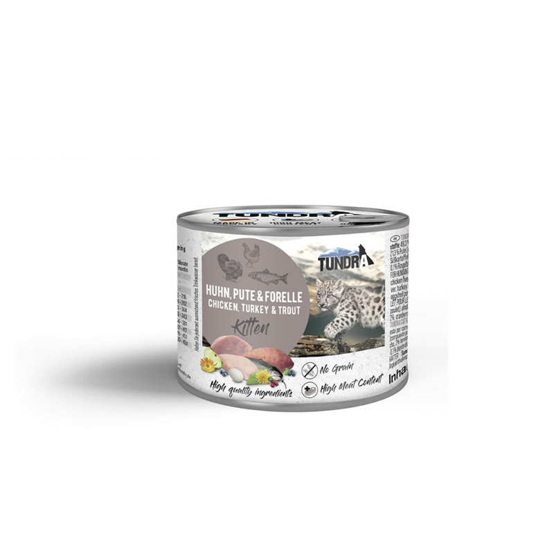 Boite pour chaton - Poulet, dinde et truite (200 g, Poulet, Dinde, Truite) - Photo 2