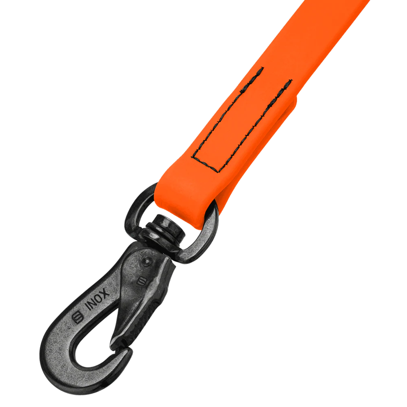 Laisse pour chien en biothane 3 positions (Orange, 2,3 m) - Photo 2