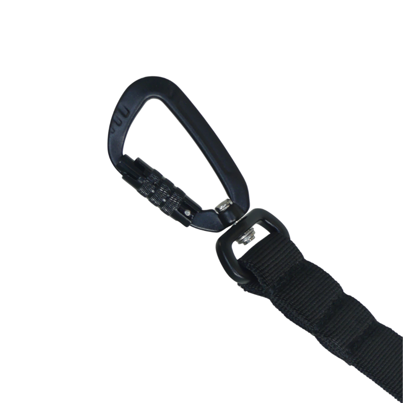 Tendeur canicross pour grand chien - Noir et plat (2.7 m) - Photo 3