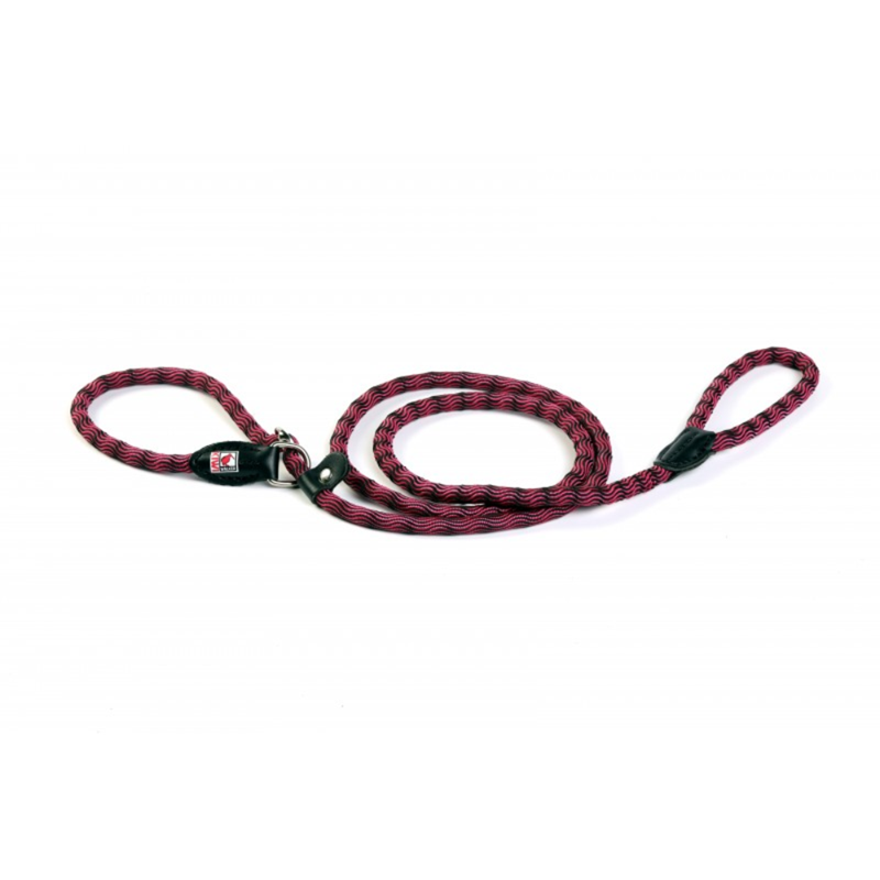 Laisse en corde 2en1 - pour chien (Rose, 1,8 m)