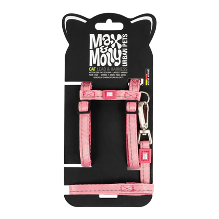 Set harnais et laisse pour chat - Rose