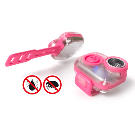 Anti-tique et puce à ultrason pour chien MINI - Rose
