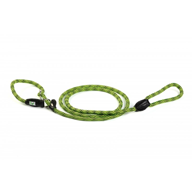 Laisse en corde 2en1 - pour chien (Vert, 1,8 m)