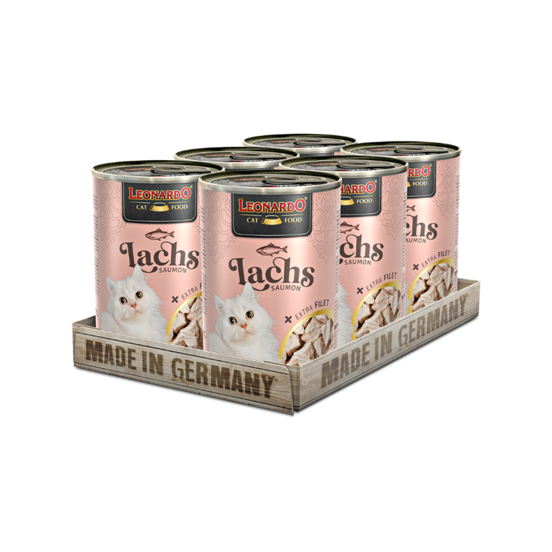 Pâtée pour chat - Boîte Saumon + Extra Filet (400 g, Saumon, poulet)
