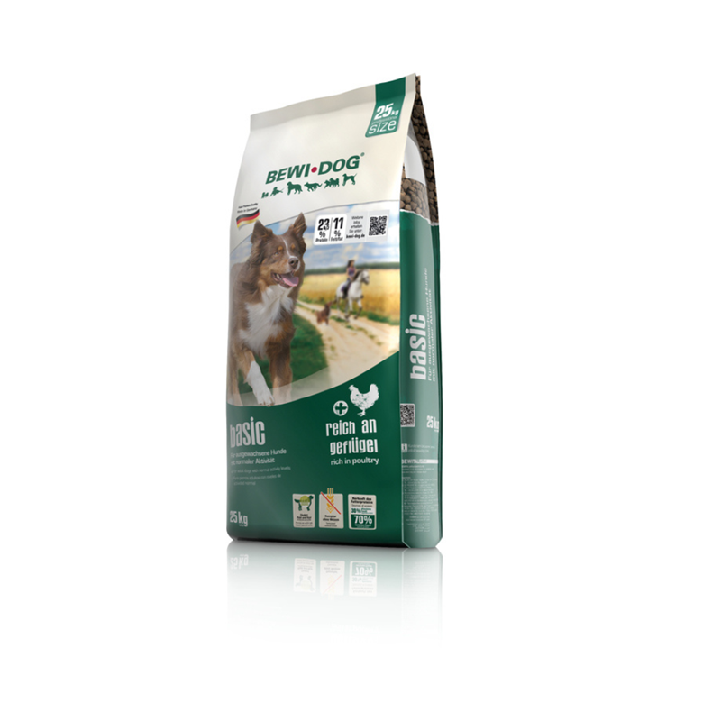 Croquettes pour chien - Basic Croc - BEWI DOG (25 Kg, Poulet)