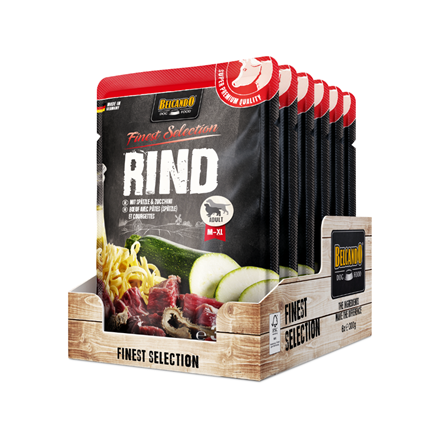 Pâtée pour chien - Sachet fraîcheur Boeuf &amp; pâtes, avec courgettes - Boeuf