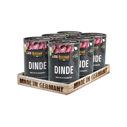 Pâtée pour chien - Boîte Dinde &amp; Riz, courgettes - Dinde