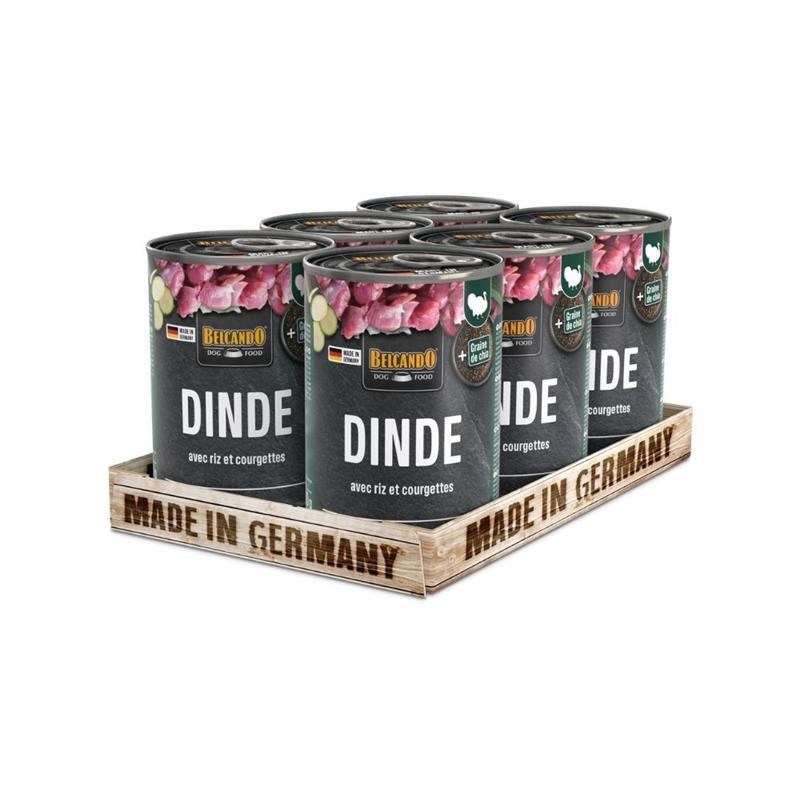 Pâtée pour chien - Boîte Dinde &amp;amp; Riz, courgettes (400 g, Dinde)