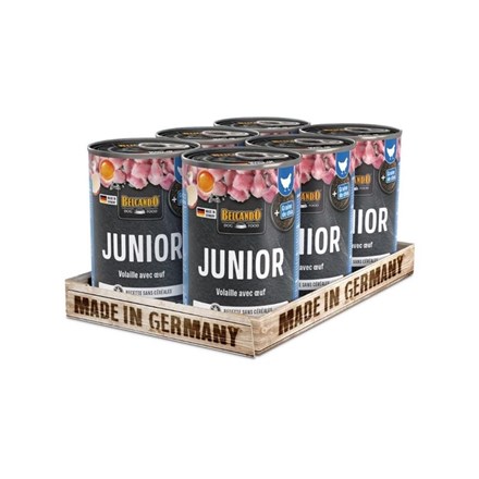Pâtée pour chien - Boîte Junior volaille &amp; oeuf - Poulet