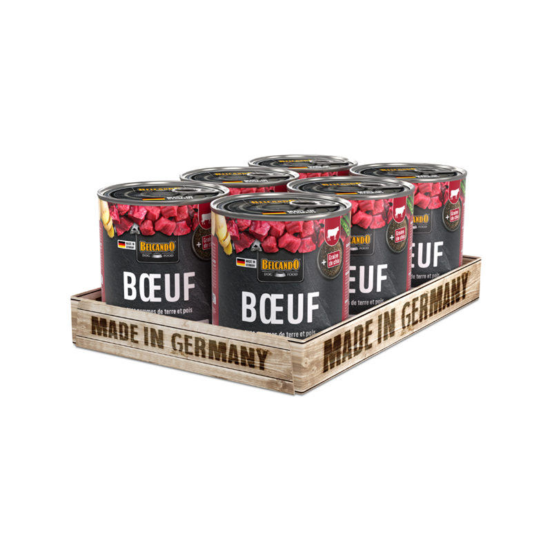 Pâtée pour chien - Boîte Boeuf &amp;amp; pommes de terre, pois (Boeuf, 800 g)
