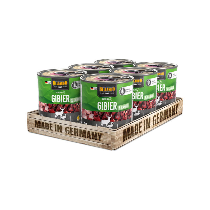 Pâtée pour chien - Boîte  Baseline Gibier et Canard (800 g, Gibier, Canard)